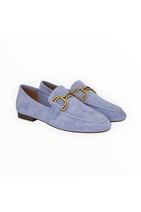 Mocassino donna in camoscio colore celeste. BIBI LOU- | 582Z30-CELESTE
